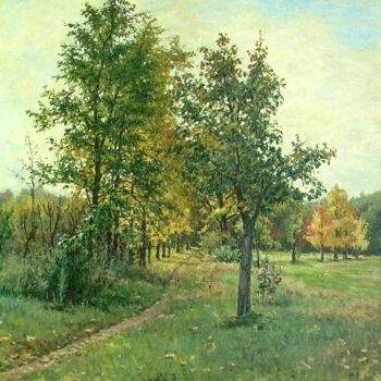 Painting titled "Осеннее утро" by Vladimir Kopylov, Original Artwork