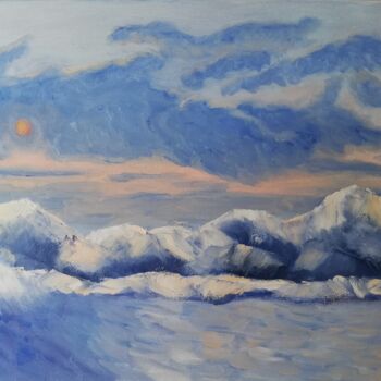 Painting titled "Arctic" by Vladimir Kristinkov, Original Artwork, Oil