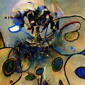 Pittura intitolato "Девушка с персиками" da Vladimir Mrakov, Opera d'arte originale, Olio