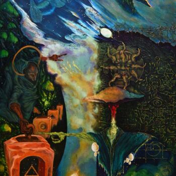 Pintura titulada "The gates of secret…" por Vladimir Nommo Ninic, Obra de arte original, Acrílico Montado en Bastidor de cam…