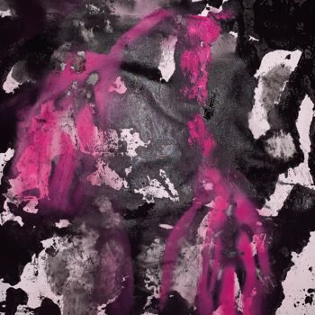 Malerei mit dem Titel "Pink Planet 1" von Vladimir Paun-Vrapciu, Original-Kunstwerk, Acryl
