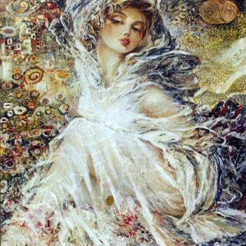 Картина под названием "Flora" - Vladimir Petriv, Подлинное произведение искусства, Масло