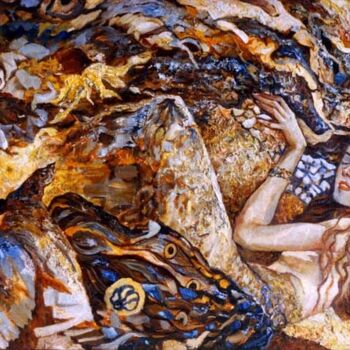 Картина под названием "Sleep" - Vladimir Petriv, Подлинное произведение искусства, Масло