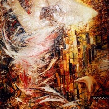 Картина под названием "Kiss 2" - Vladimir Petriv, Подлинное произведение искусства, Масло