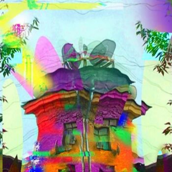 Цифровое искусство под названием "Strange house" - Vladimir Pi, Подлинное произведение искусства, Фотомонтаж