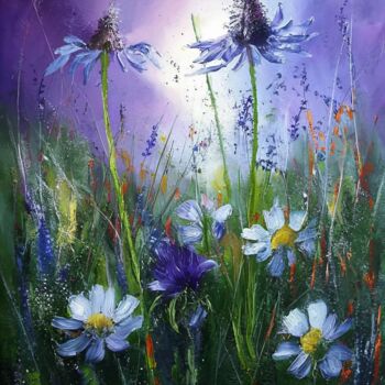 Painting titled "Wildflowers" by Vladimir Semenov, Original Artwork, Digital Painting