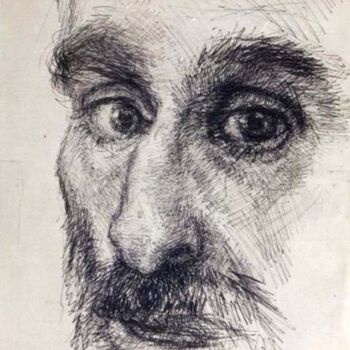 Drawing titled "Self Portrait" by Vladimir Shahinyan, Original Artwork