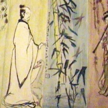 Картина под названием "ТРИПТИХ(в японском…" - Владимир Тихомиров, Подлинное произведение искусства