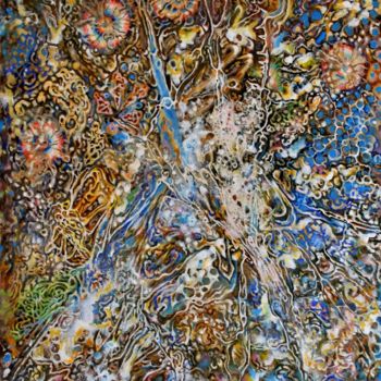 Картина под названием "abstraction of thou…" - Vladimir Troitsky, Подлинное произведение искусства, Масло