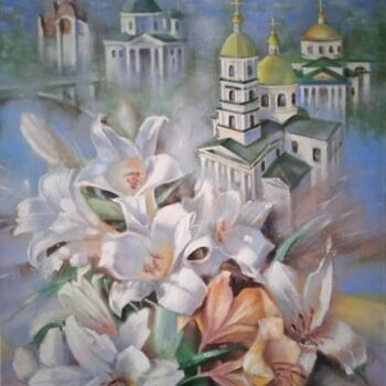 Painting titled "С Днём рождения, Бе…" by Vladimir Iudin, Original Artwork, Oil