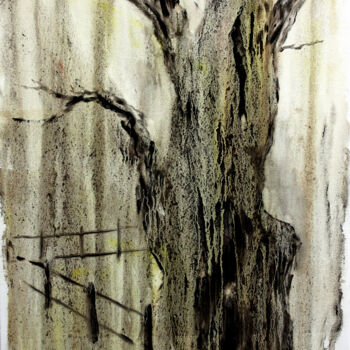 Peinture intitulée "Very old Oak" par Vladimir Volosov, Œuvre d'art originale, Huile Monté sur Châssis en bois