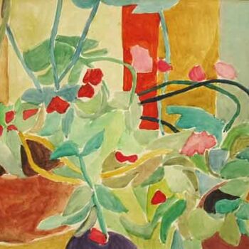 Malerei mit dem Titel "Plants and flowers" von Vladimir Zagitov, Original-Kunstwerk