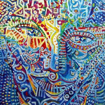 Malerei mit dem Titel "Joyful eyes" von Vladimir Zagitov, Original-Kunstwerk, Öl