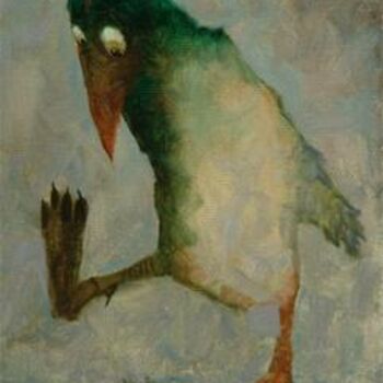 Pintura titulada "What is the bird?/Ч…" por Vladimir Agapov, Obra de arte original