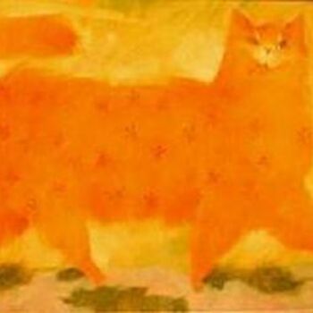 Peinture intitulée "Marches-cat/Мартовс…" par Vladimir Agapov, Œuvre d'art originale