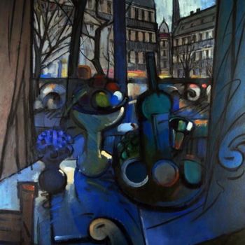 Pintura titulada "Still life of Paris…" por Vladimirs Ilibajevs, Obra de arte original, Oleo