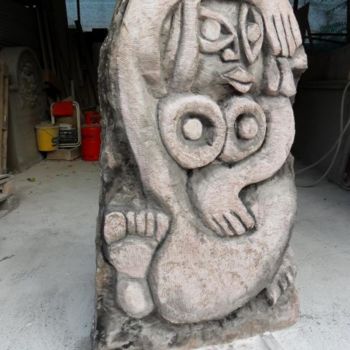 Sculpture titled "Frau und Mann (ande…" by Vladimirnikolski, Original Artwork, Stone