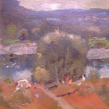 Peinture intitulée "Пейзаж из окна худо…" par Vladimir Trutko, Œuvre d'art originale, Huile