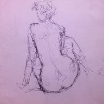Картина под названием "Сидящяя" - Владимир Трутко, Подлинное произведение искусства, Другой