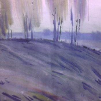 Peinture intitulée ""Холодный пейзаж"г…" par Vladimir Trutko, Œuvre d'art originale, Aquarelle