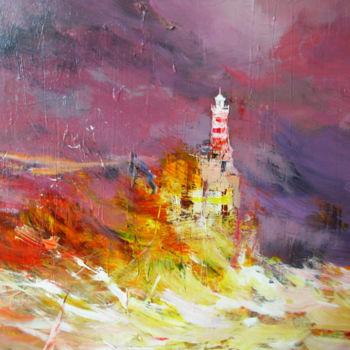 Painting titled "light-in-the-storm-" by Vladin Vladev, Original Artwork, Oil
