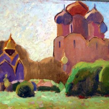 Painting titled "Monastère de Novodi…" by Vladislav Aristov, Original Artwork