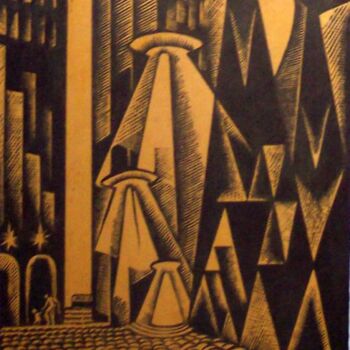 Pintura titulada "La lumière du soir" por Vladislav Aristov, Obra de arte original