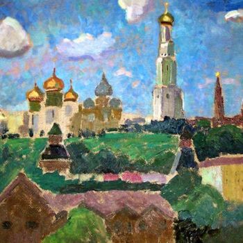 Pintura intitulada "Moscou. Le Kremlin" por Vladislav Aristov, Obras de arte originais