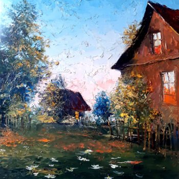 Картина под названием "Evening mood" - Vladislav Dmitrijev, Подлинное произведение искусства, Масло