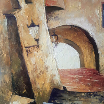 Картина под названием "In Prague" - Vladislav Dmitrijev, Подлинное произведение искусства, Масло