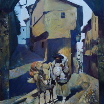 Schilderij getiteld "Pilgrim" door Vladiy Zart, Origineel Kunstwerk, Olie