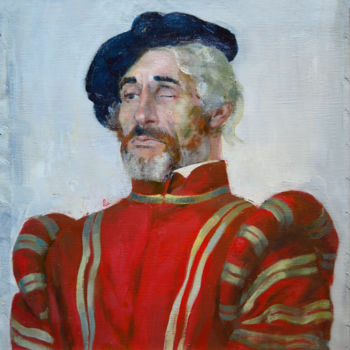 Schilderij getiteld "Portrait of a man i…" door Vladiy Zart, Origineel Kunstwerk, Olie