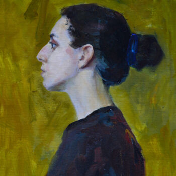 Painting titled "Portrait of Lisa." by Vladiy Zart, Original Artwork, Oil