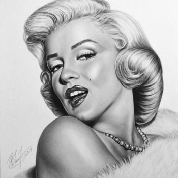 Картина под названием "Marilyn Monroe" - Vladlena Chanysheva, Подлинное произведение искусства, Масло