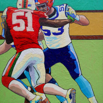 Картина под названием "Super Bowl" - Vlado Vesselinov, Подлинное произведение искусства, Масло Установлен на Деревянная рама…