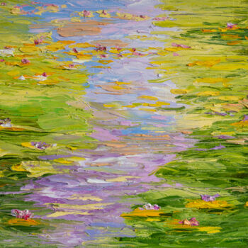 Painting titled "Backwater" by Vladyslav Durniev, Original Artwork, Oil Mounted on Wood Stretcher frame