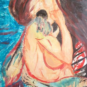 Рисунок под названием "The last hugs" - Vladyslav Savchenko, Подлинное произведение искусства, Масло