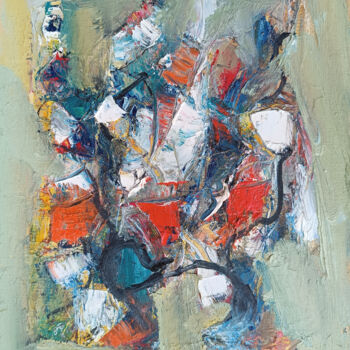 Картина под названием "Colorful Chaos" - Vlas Ayvazyan, Подлинное произведение искусства, Масло Установлен на Деревянная рам…