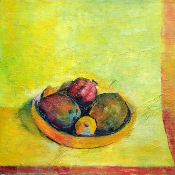 Painting titled "Coconuts" by Vlasta, Original Artwork, Oil