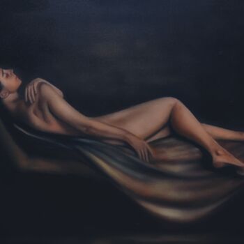 Painting titled "Nude" by Vlatko Tasevski, Original Artwork, Oil