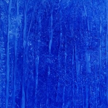 Peinture intitulée "Forêt Bleue" par Véronique Lenfant, Œuvre d'art originale, Huile