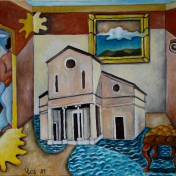 Pittura intitolato "la casa del passagg…" da Vittorio Losito, Opera d'arte originale