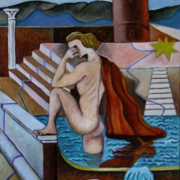 Pintura intitulada "la stella del lago" por Vittorio Losito, Obras de arte originais