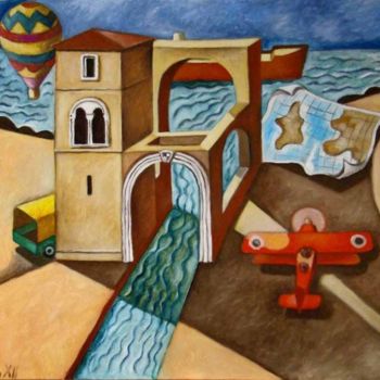 Painting titled "punto di partenza" by Vittorio Losito, Original Artwork