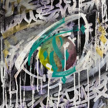 Painting titled "Eye of the universe" by Solik, Original Artwork, Acrylic