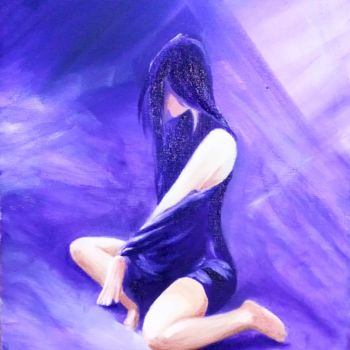 Peinture intitulée "Purple" par Vicent Matoses, Œuvre d'art originale