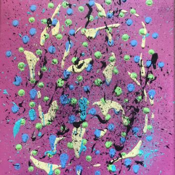 Картина под названием "Pink sky" - Venera Montharian, Подлинное произведение искусства, Акрил