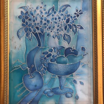 Текстильное искусство под названием "Голубая бездна Russ…" - Venera Montharian, Подлинное произведение искусства, Ткань