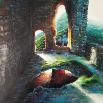 Painting titled ""Entre Ruines et Lu…" by Mickael Mourot, Original Artwork, Acrylic