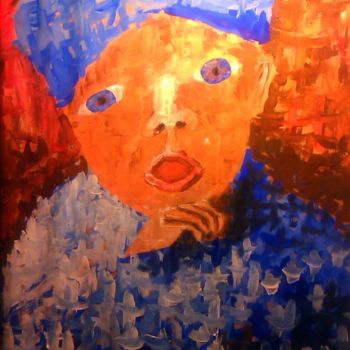 Painting titled "muchacho" by Vodevsh, Original Artwork, Oil